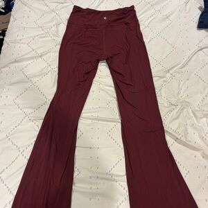 Lululemon Women’s Maroon Flared Yoga Pants Size 10